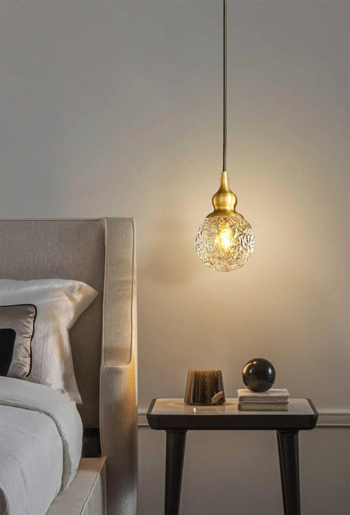 Metavaya Pendant lamp Dia 10cm × H 19cm / Gold Gourd Glass Pendant Lamp 129601752658 M2023042503-1