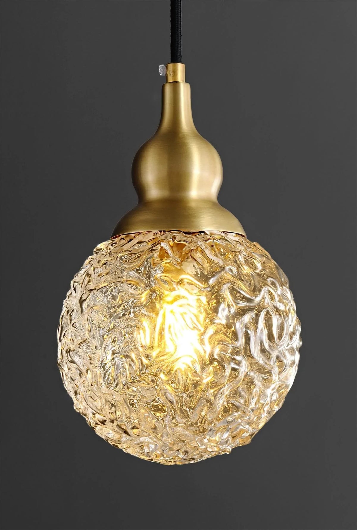 Metavaya Pendant lamp Dia 10cm × H 19cm / Gold Gourd Glass Pendant Lamp 129601752658 M2023042503-1