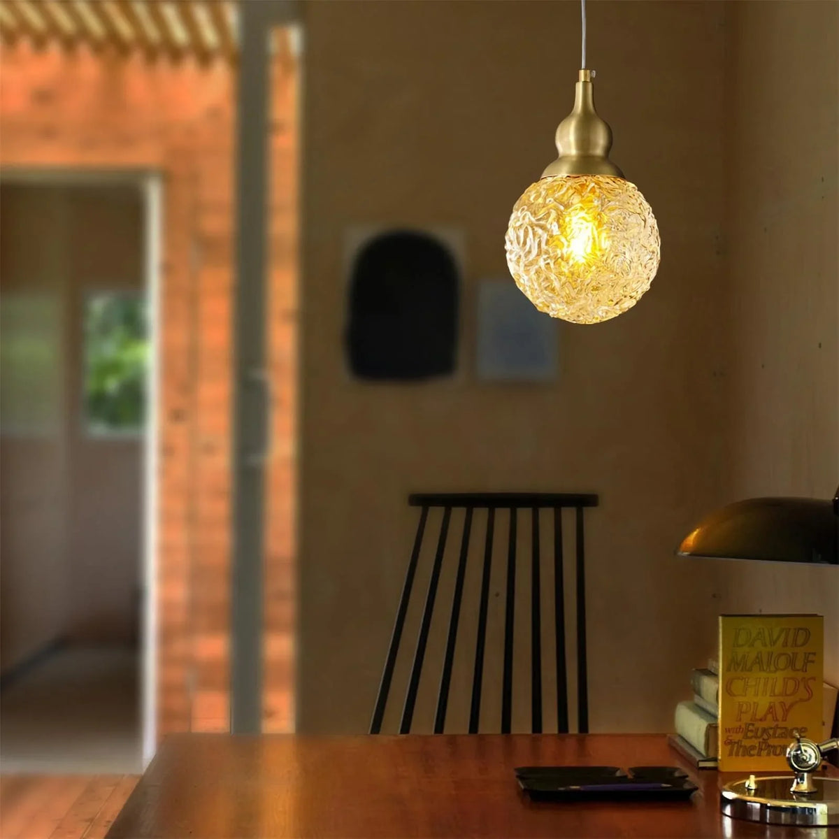Metavaya Pendant lamp Dia 10cm × H 19cm / Gold Gourd Glass Pendant Lamp 129601752658 M2023042503-1