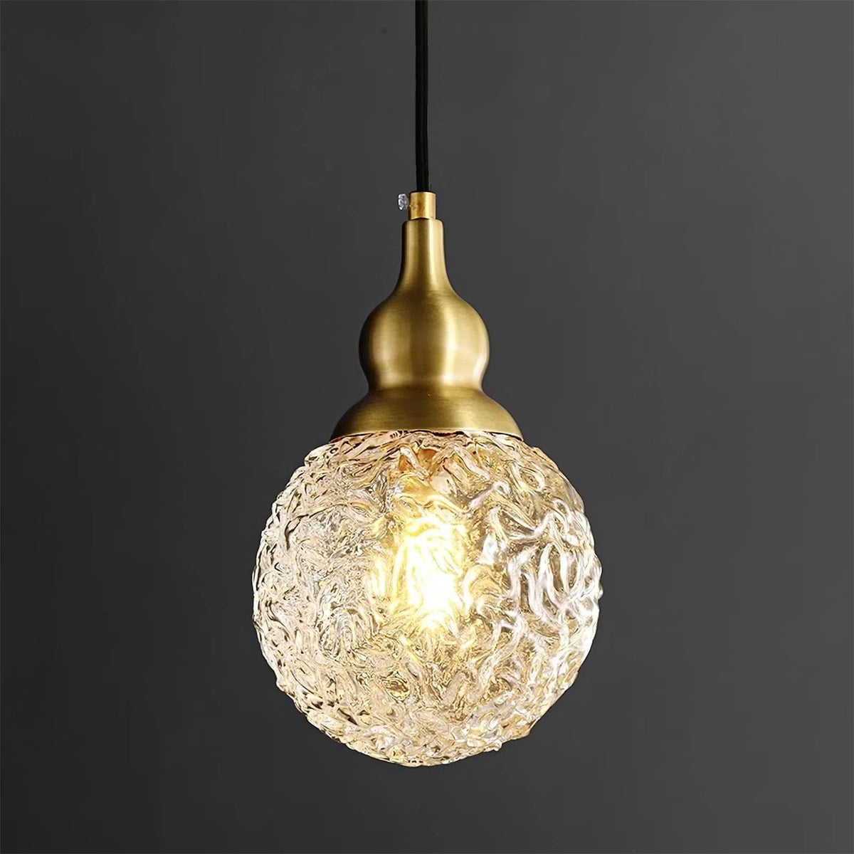 Metavaya Pendant lamp Dia 10cm × H 19cm / Gold Gourd Glass Pendant Lamp 129601752658 M2023042503-1