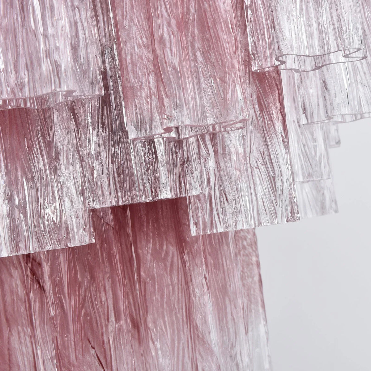 Gradient Red Glass Tube Chandelier - view 11 | Metavaya
