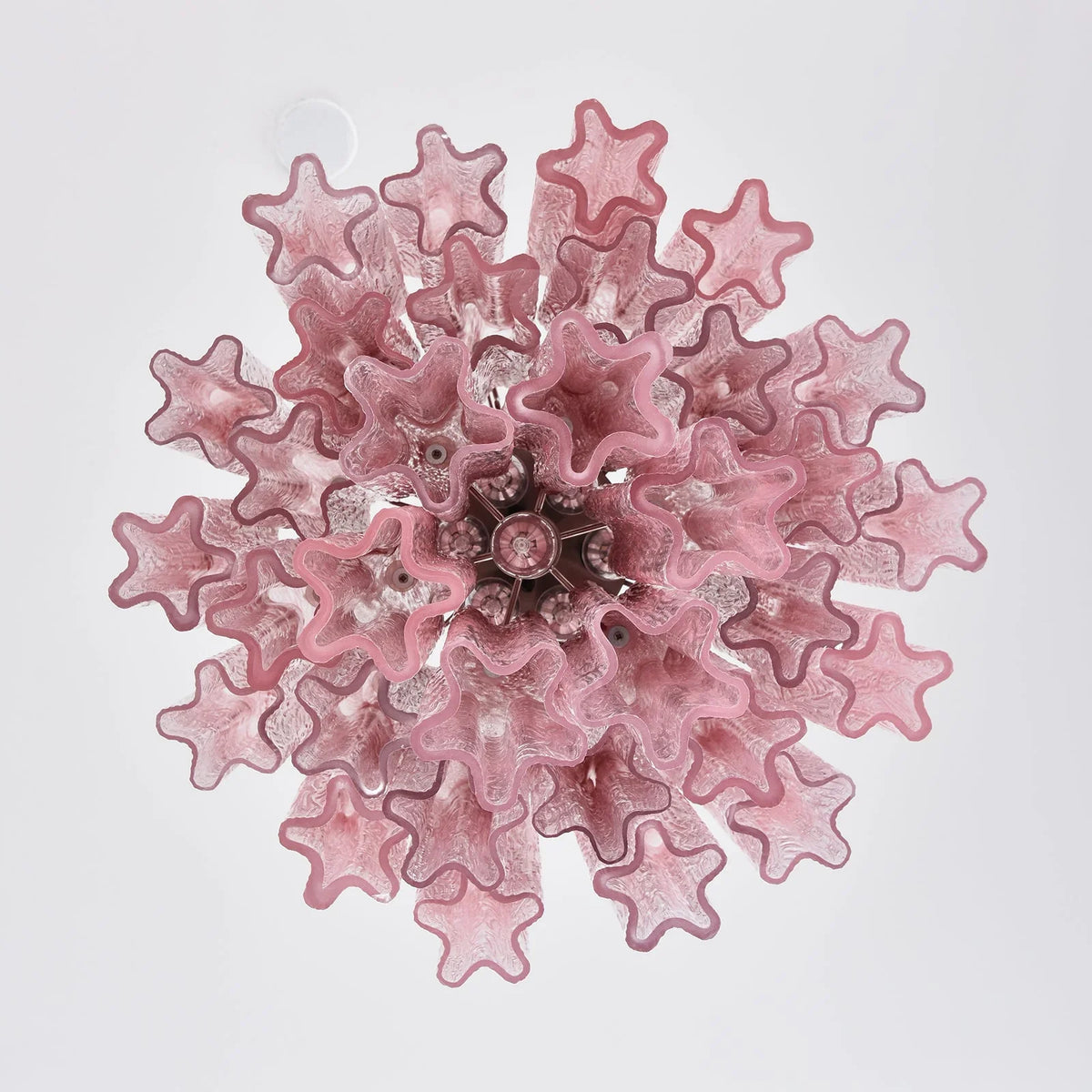 Gradient Red Glass Tube Chandelier - view 15 | Metavaya
