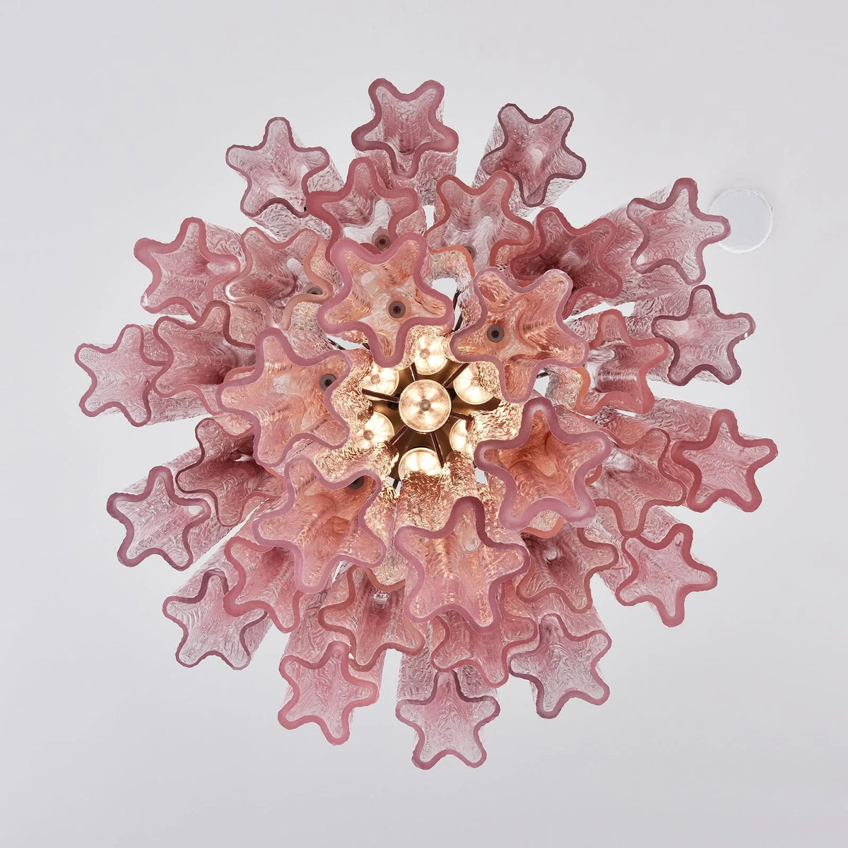 Gradient Red Glass Tube Chandelier - view 22 | Metavaya