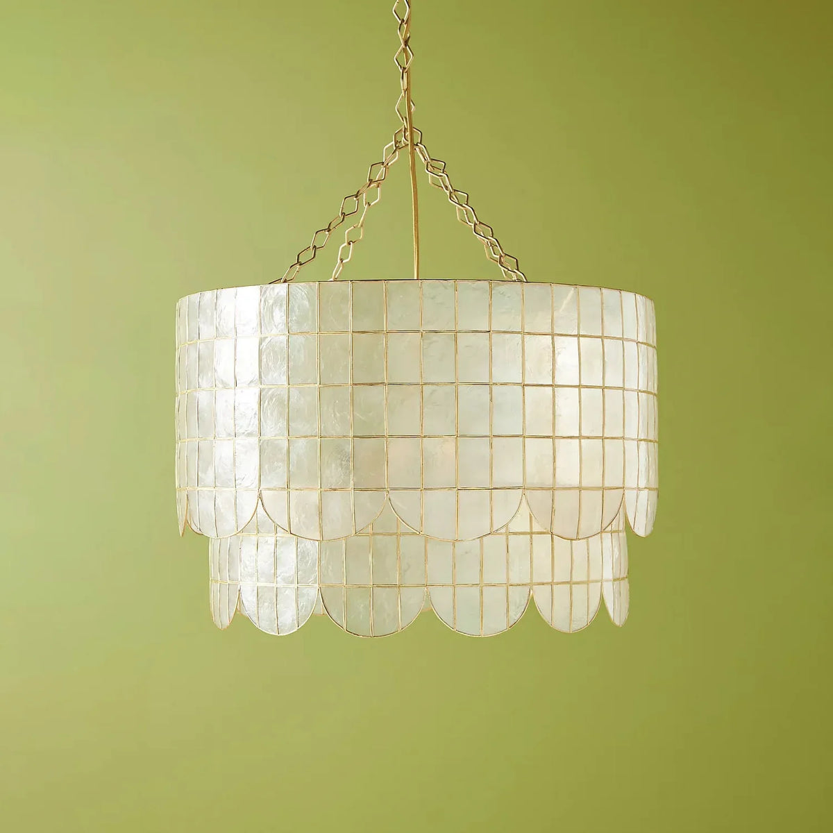 Hailee Capiz Chandelier - view 8 | Metavaya