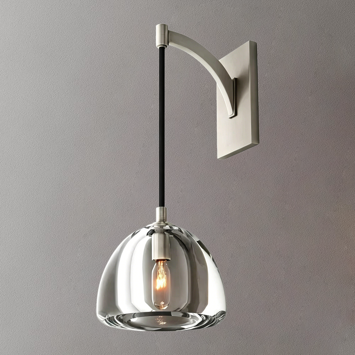 Hemispherical Brass Wall Lamp - view 12 | Metavaya