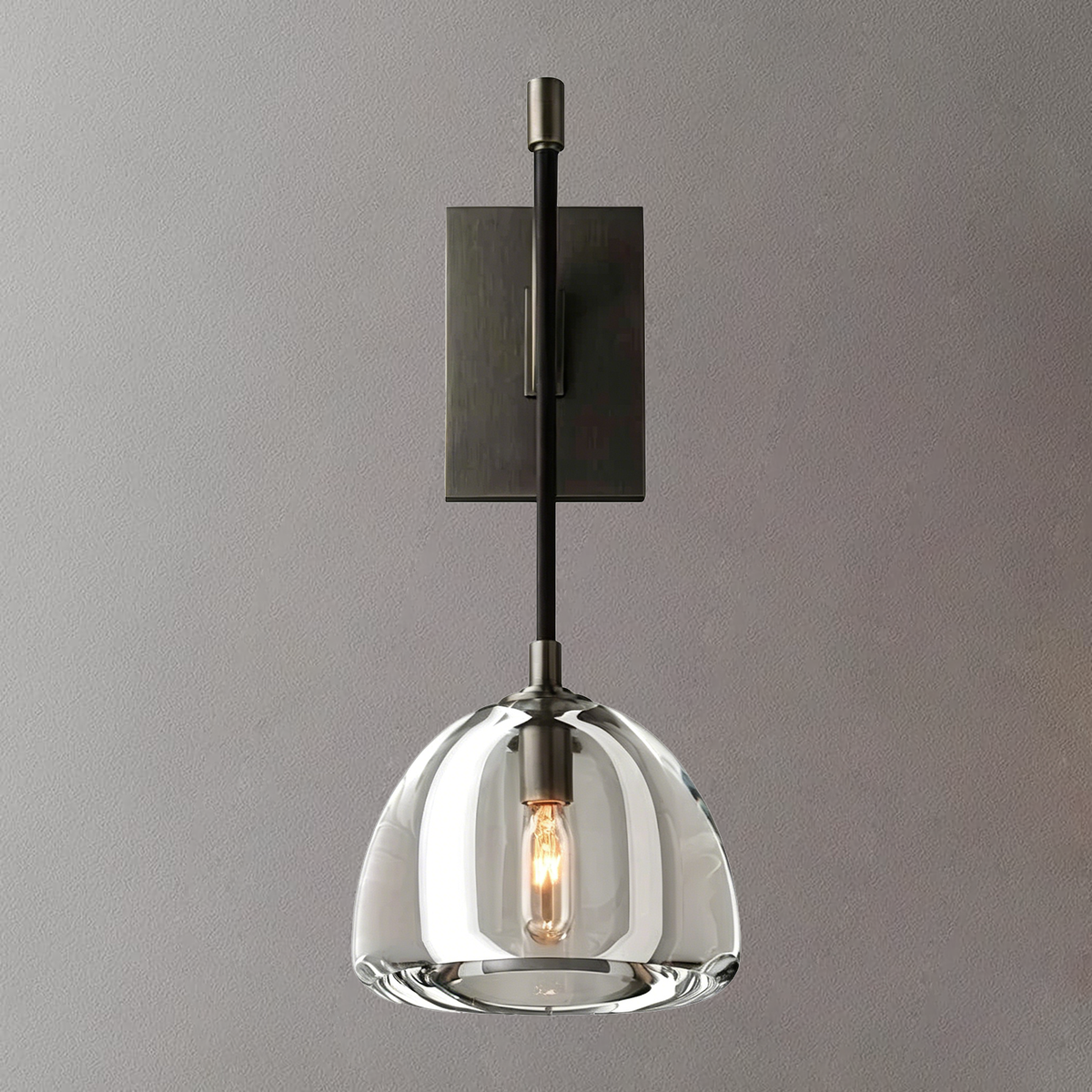 Hemispherical Brass Wall Lamp - view 14 | Metavaya