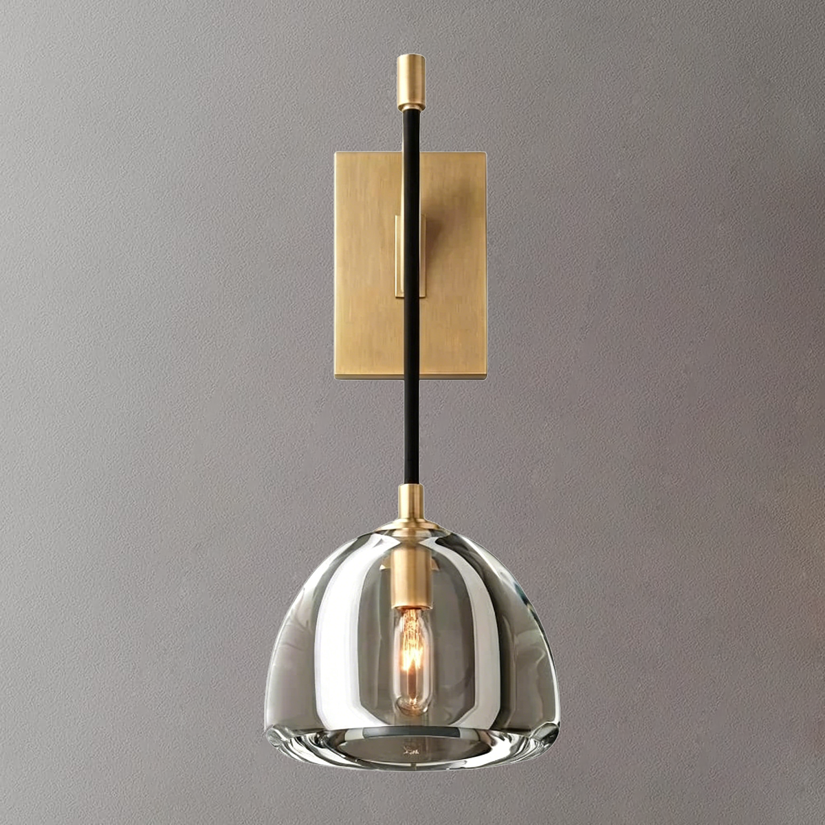 Hemispherical Brass Wall Lamp - view 15 | Metavaya