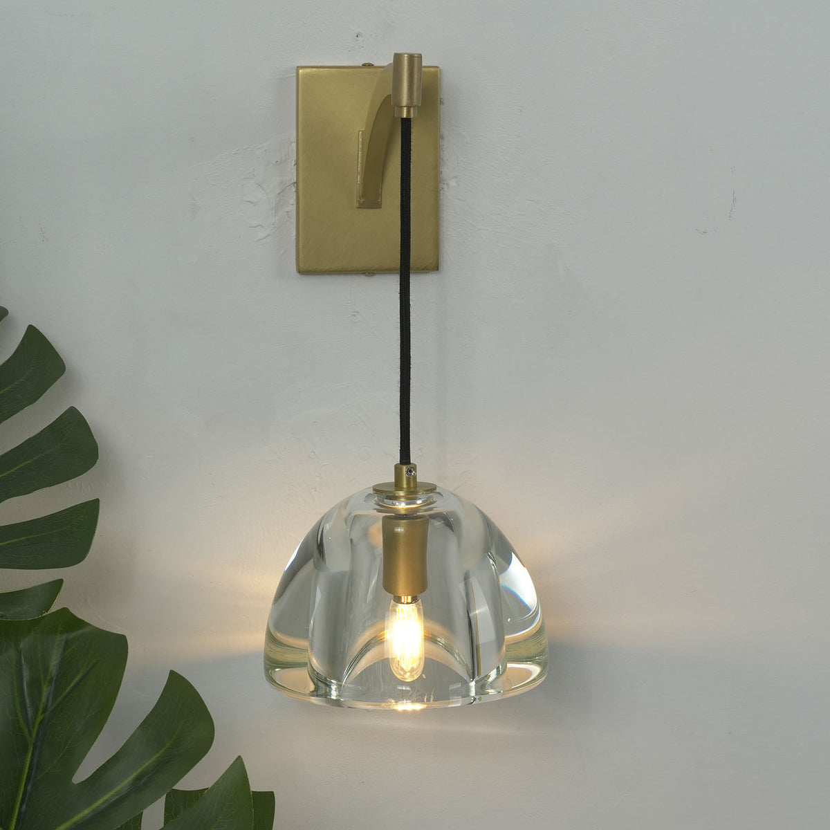 Hemispherical Brass Wall Lamp - view 17 | Metavaya