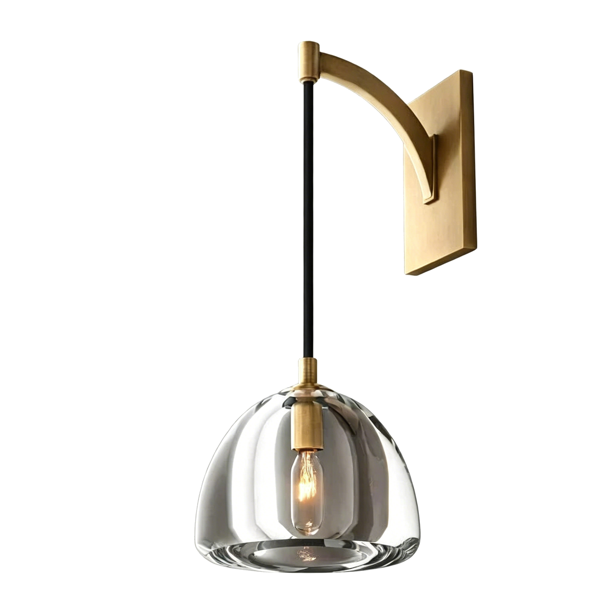 Hemispherical Brass Wall Lamp - view 25 | Metavaya