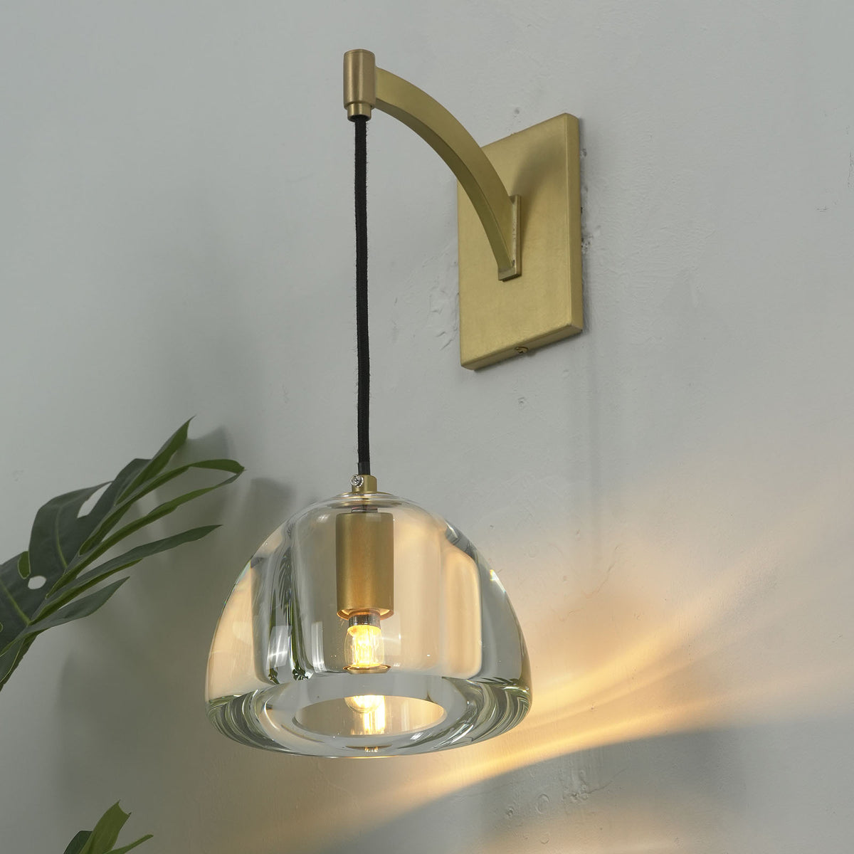 Hemispherical Brass Wall Lamp - view 18 | Metavaya