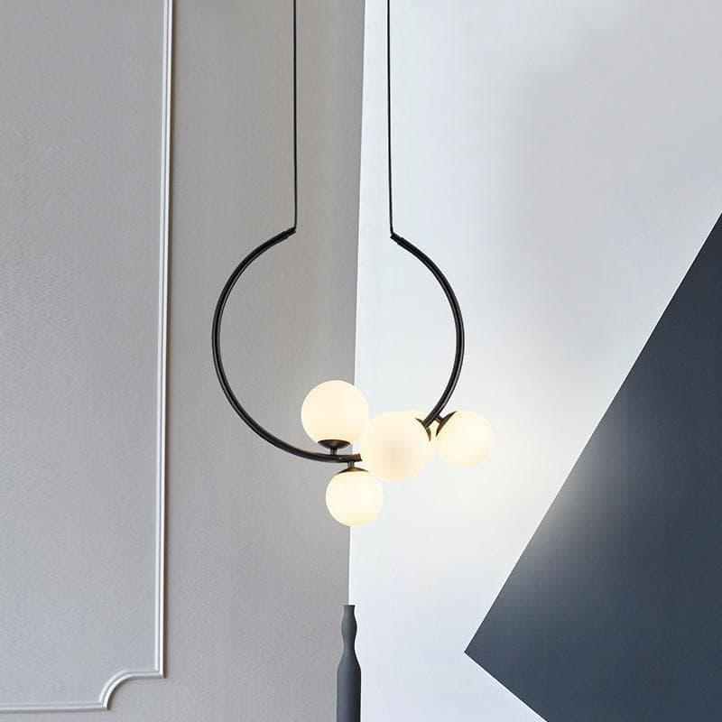 Metavaya Pendant light Dia 48cm x H 53cm / ∅ 18.9″ x H 20.9″ / Black Glass Bubble Pendant Light 662668838120 M2023121903-1 Glass Bubble Pendant Light Sale