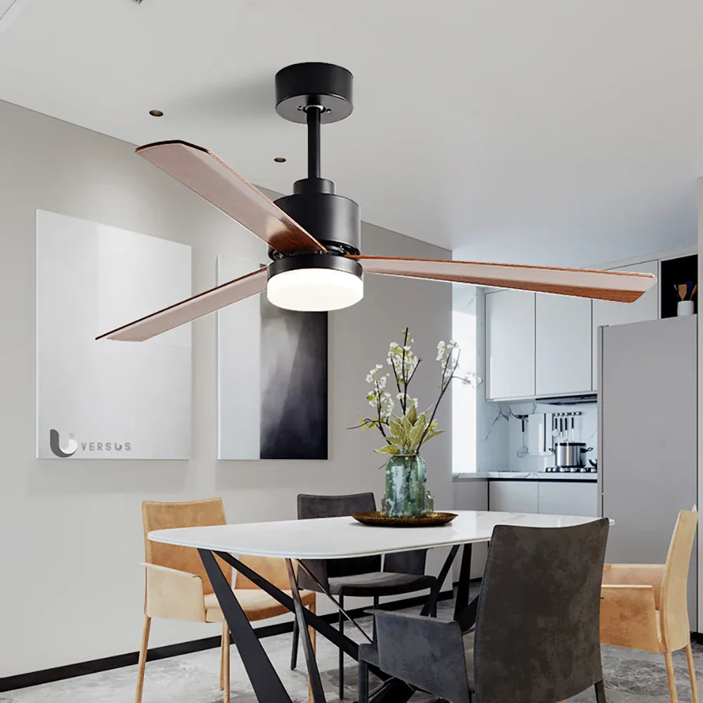Industrial Nordic Blade Ceiling Fan Light - view 7 | Metavaya