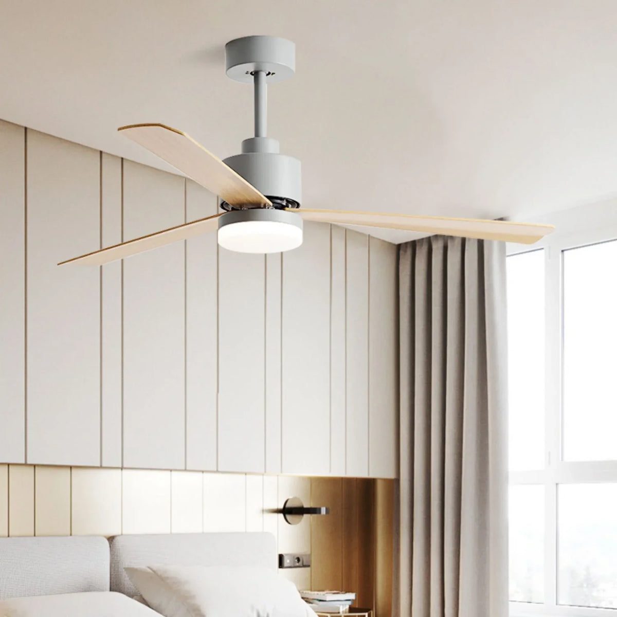 Industrial Nordic Blade Ceiling Fan Light - view 8 | Metavaya
