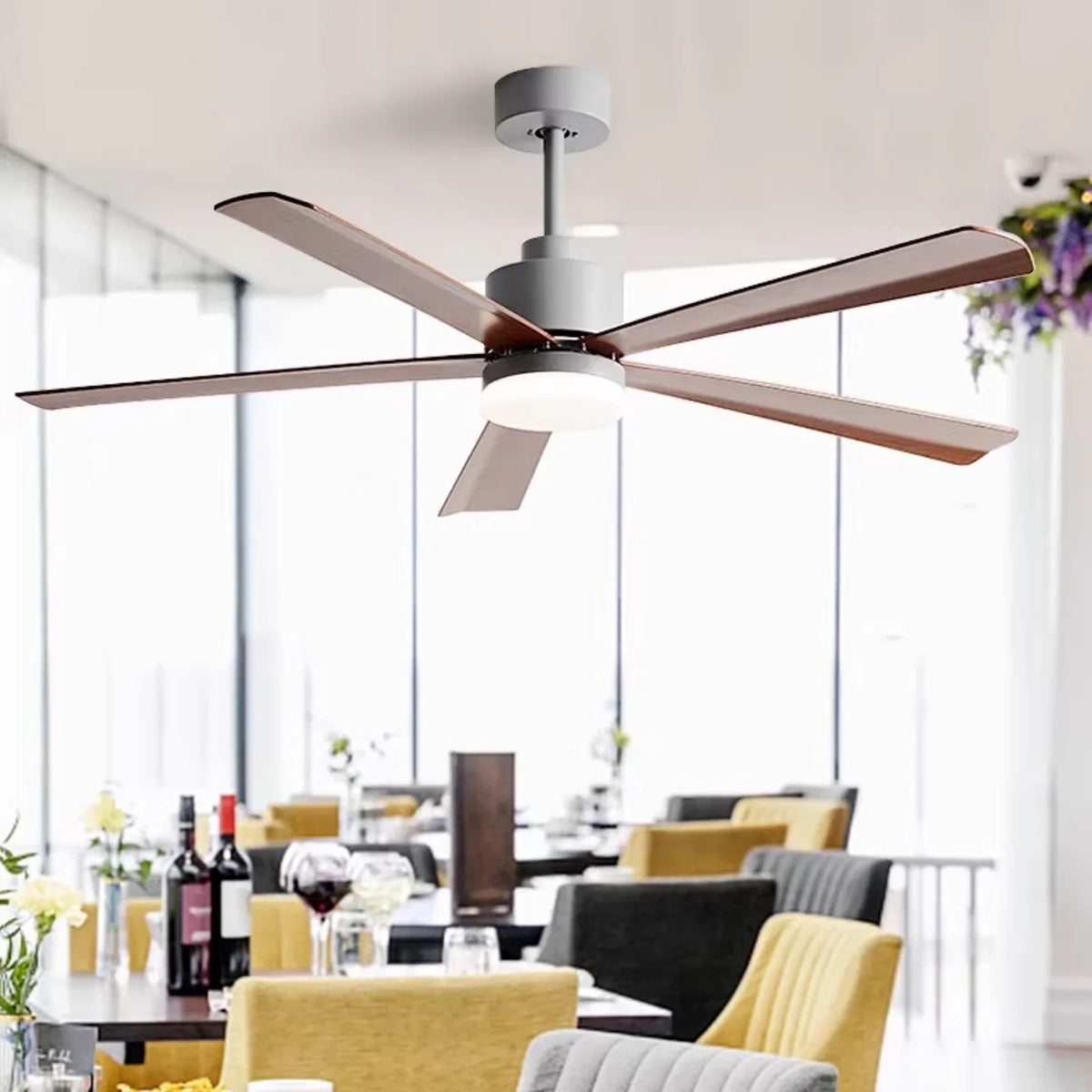 Industrial Nordic Blade Ceiling Fan Light - view 6 | Metavaya