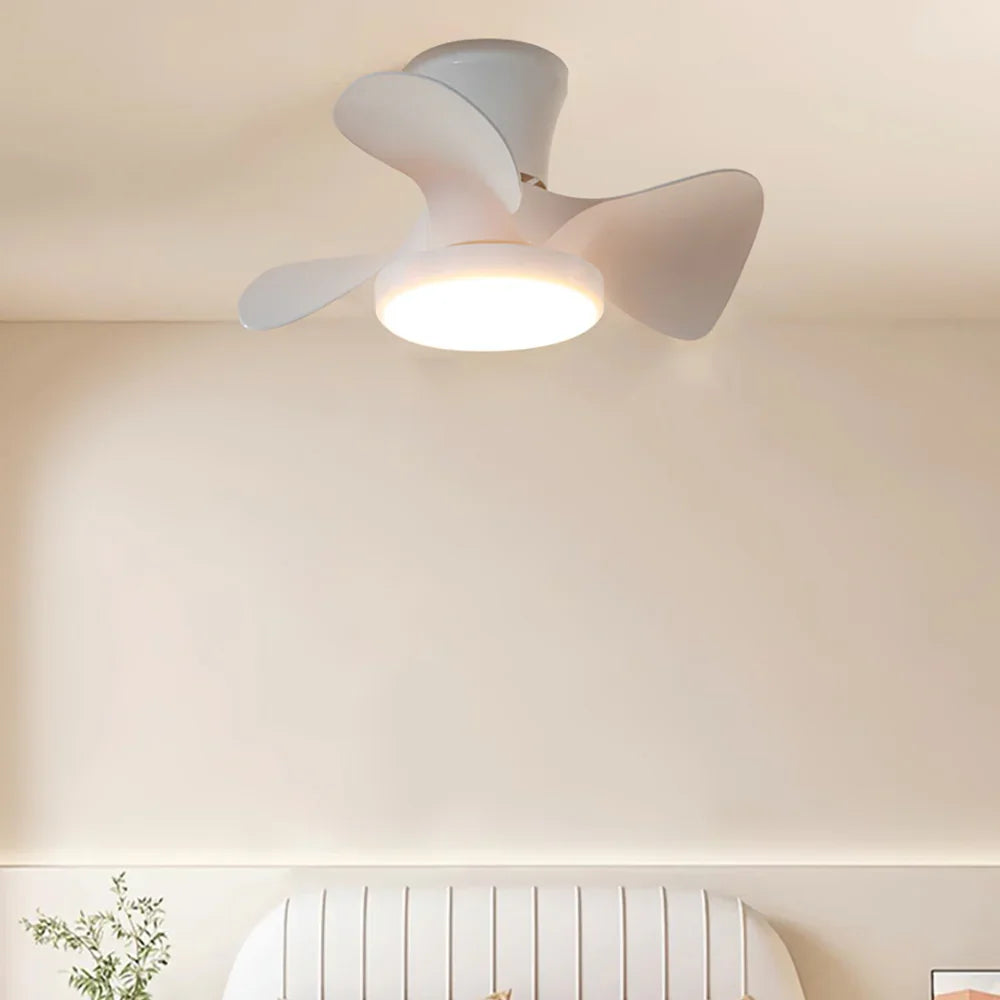Industrial Round Acrylic Ceiling Fan Light - view 8 | Metavaya