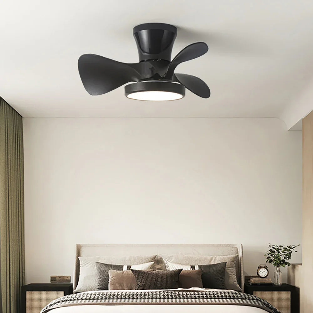 Industrial Round Acrylic Ceiling Fan Light - view 10 | Metavaya
