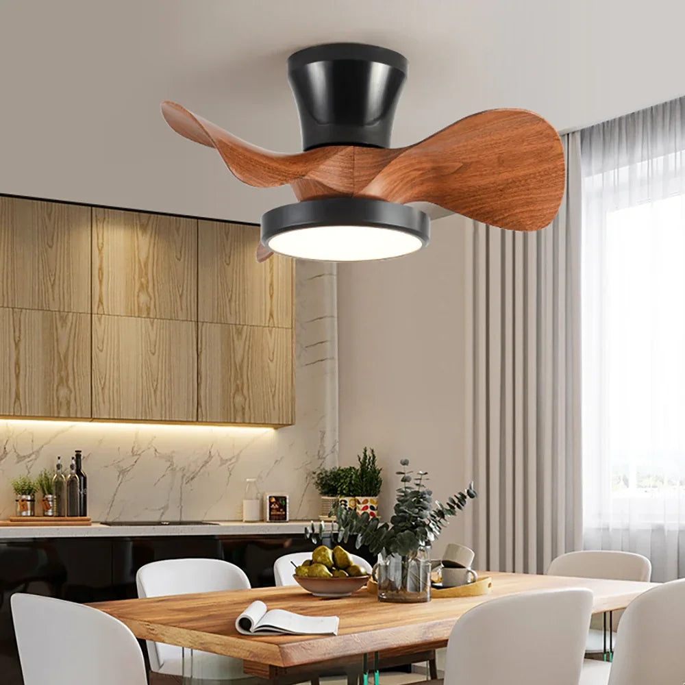 Industrial Round Acrylic Ceiling Fan Light - view 2 | Metavaya
