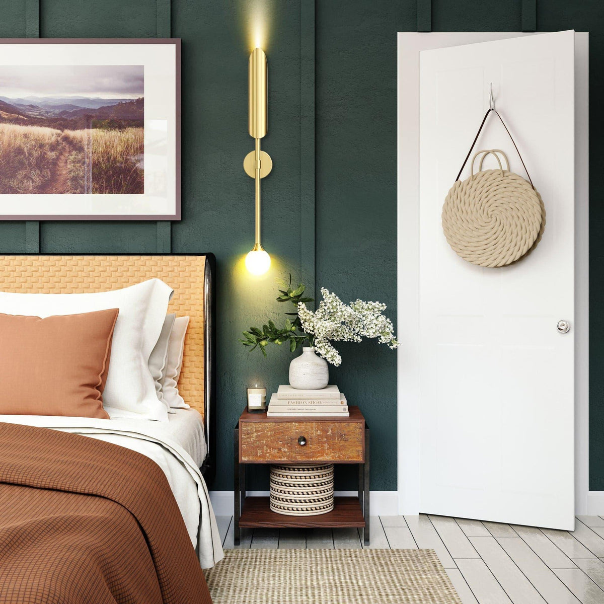 Metavaya Wall lamp long tube candle holder long tube candle holder|copper wall lamp 