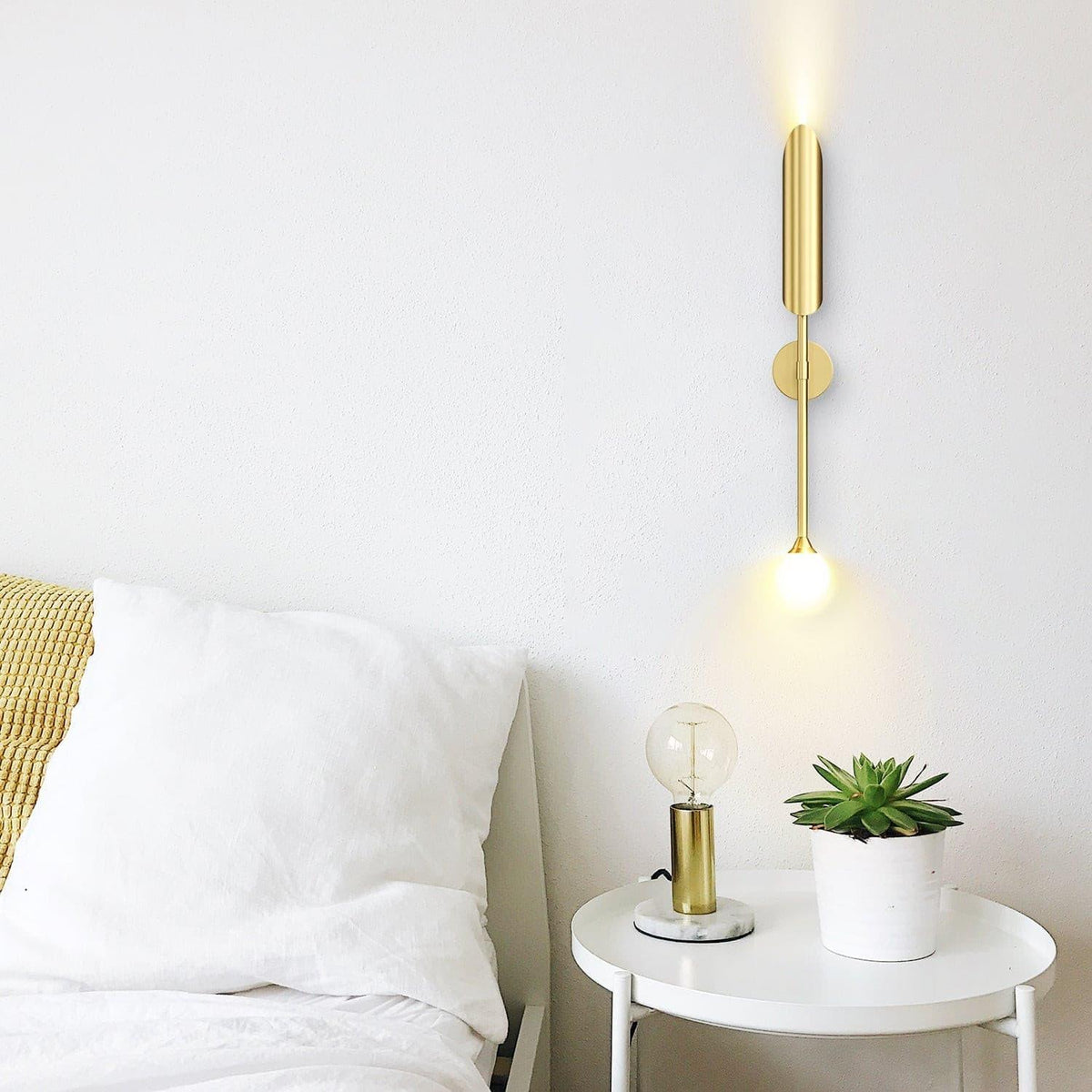 Metavaya Wall lamp long tube candle holder long tube candle holder|copper wall lamp 