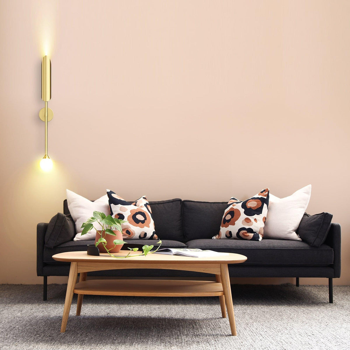 Metavaya Wall lamp long tube candle holder long tube candle holder|copper wall lamp 