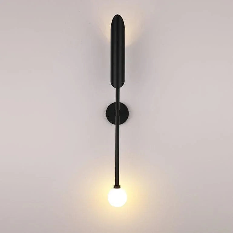 Metavaya Wall lamp Dia 6cm x H 78cm / ∅ 2.4″ x H 30.7″ / Black long tube candle holder 6938617818968 M2023120804-1 long tube candle holder|copper wall lamp 