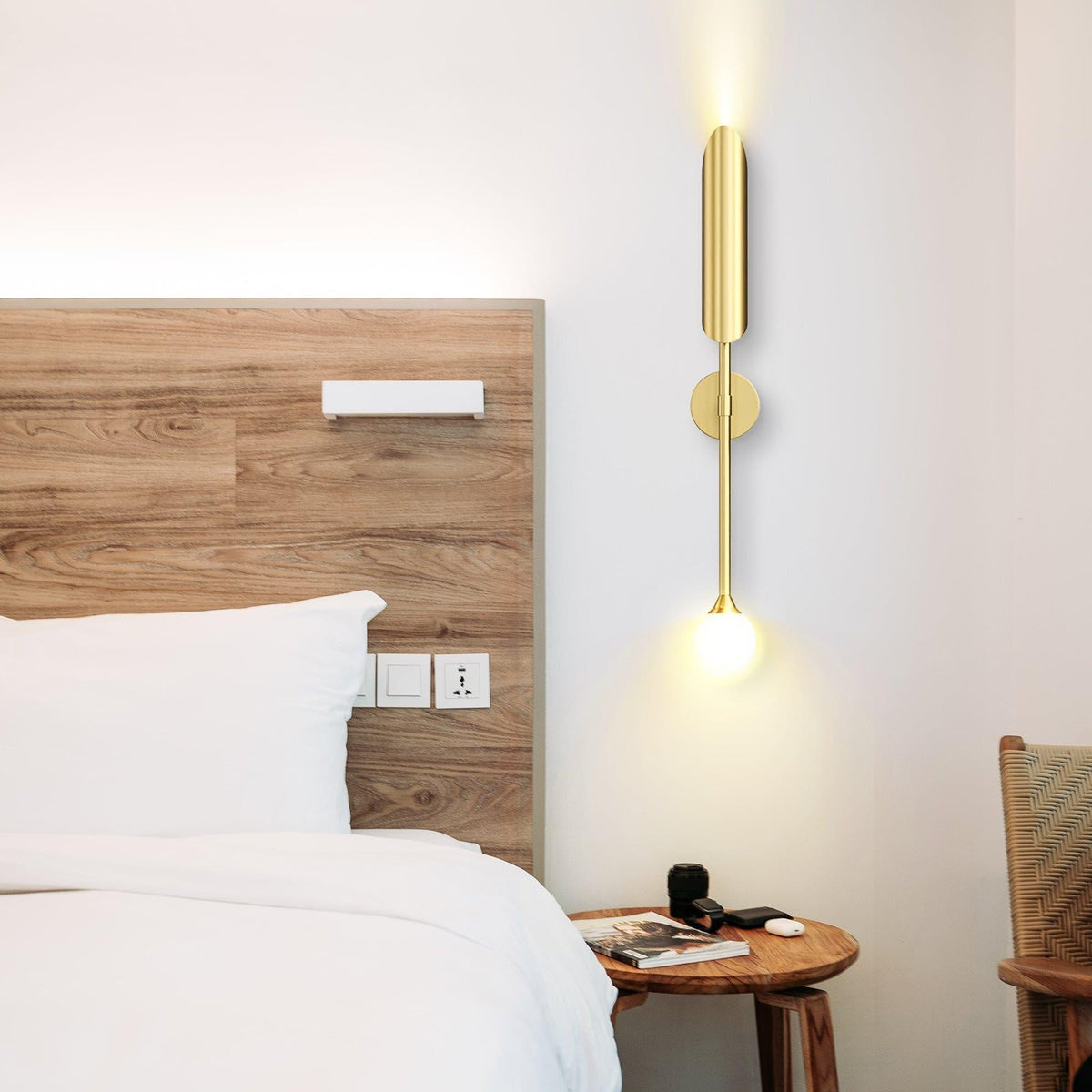 Metavaya Wall lamp long tube candle holder long tube candle holder|copper wall lamp 