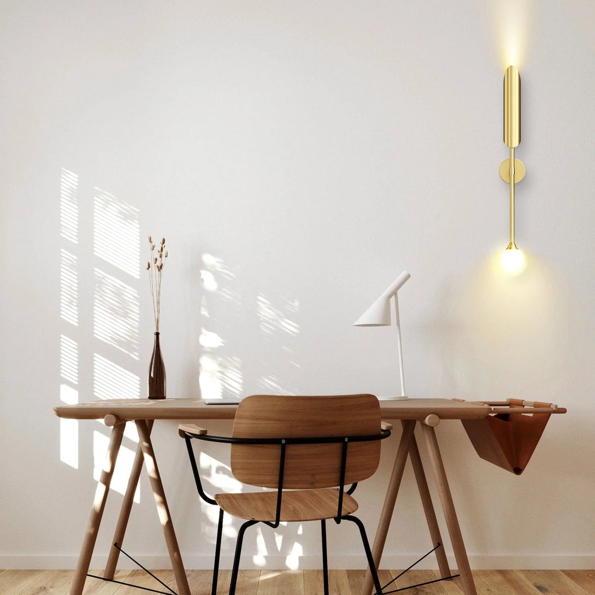 Metavaya Wall lamp long tube candle holder long tube candle holder|copper wall lamp 