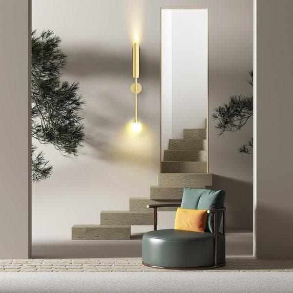 Metavaya Wall lamp long tube candle holder long tube candle holder|copper wall lamp 
