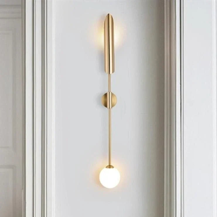 Metavaya Wall lamp long tube candle holder long tube candle holder|copper wall lamp 