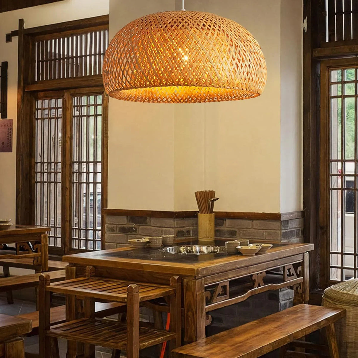 Metavaya Pendant lamp Oriental Bamboo Pendant Lampp