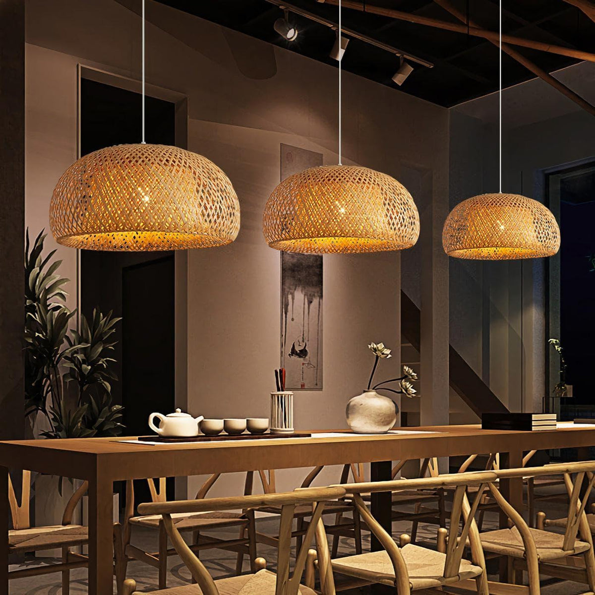 Metavaya Pendant lamp Oriental Bamboo Pendant Lampp