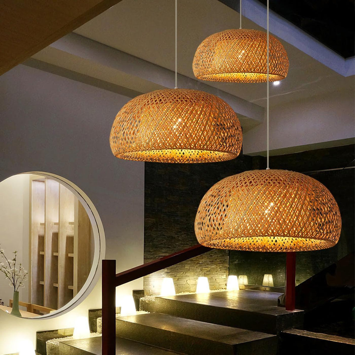 Metavaya Pendant lamp Oriental Bamboo Pendant Lampp