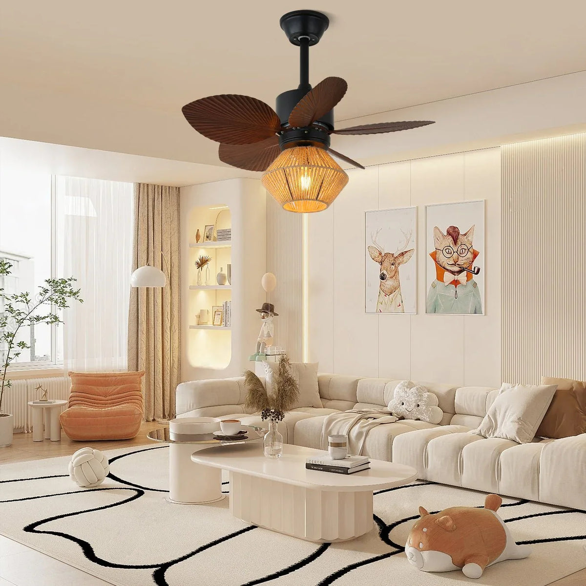 Isla Ceiling Fan Light - view 4 | Metavaya