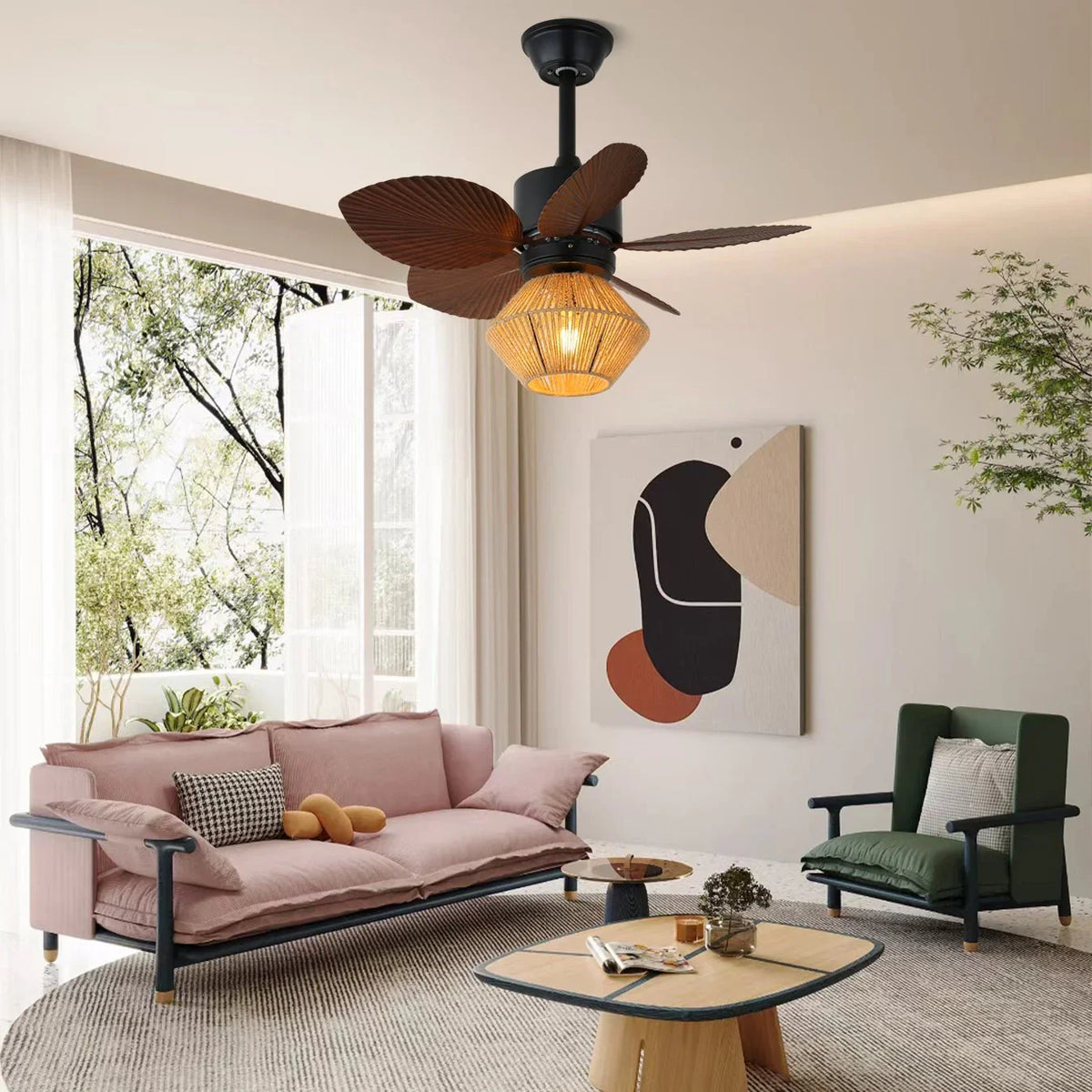 Isla Ceiling Fan Light - view 3 | Metavaya