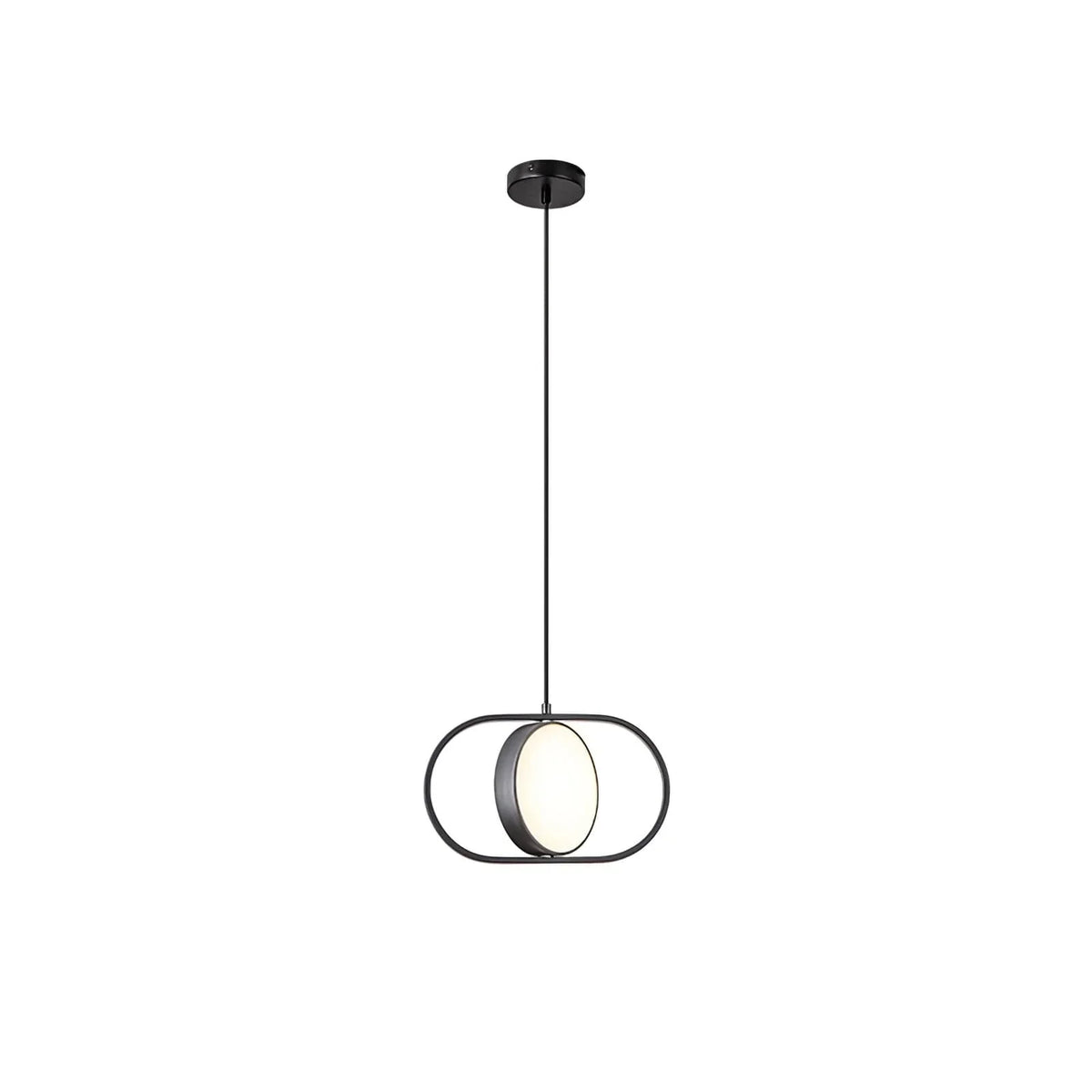 Metavaya Pendant lamp Horizontal Dia 31cm x H 19cm / ∅ 12.2″ x H 7.5″ / Black / Warm Light Kuu Pendant Lamp 6938617817916 M2023120305-5 Simple Kuu Pendant Lamp