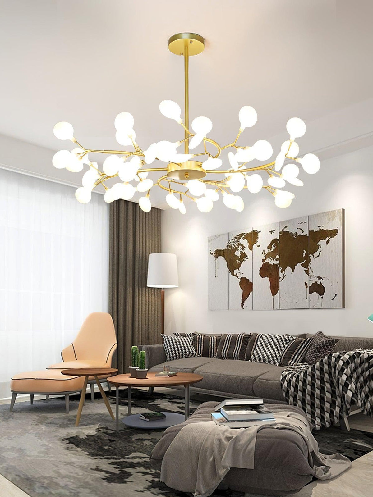 Metavaya Chandelier LED Firefly Sputnik Chandelier