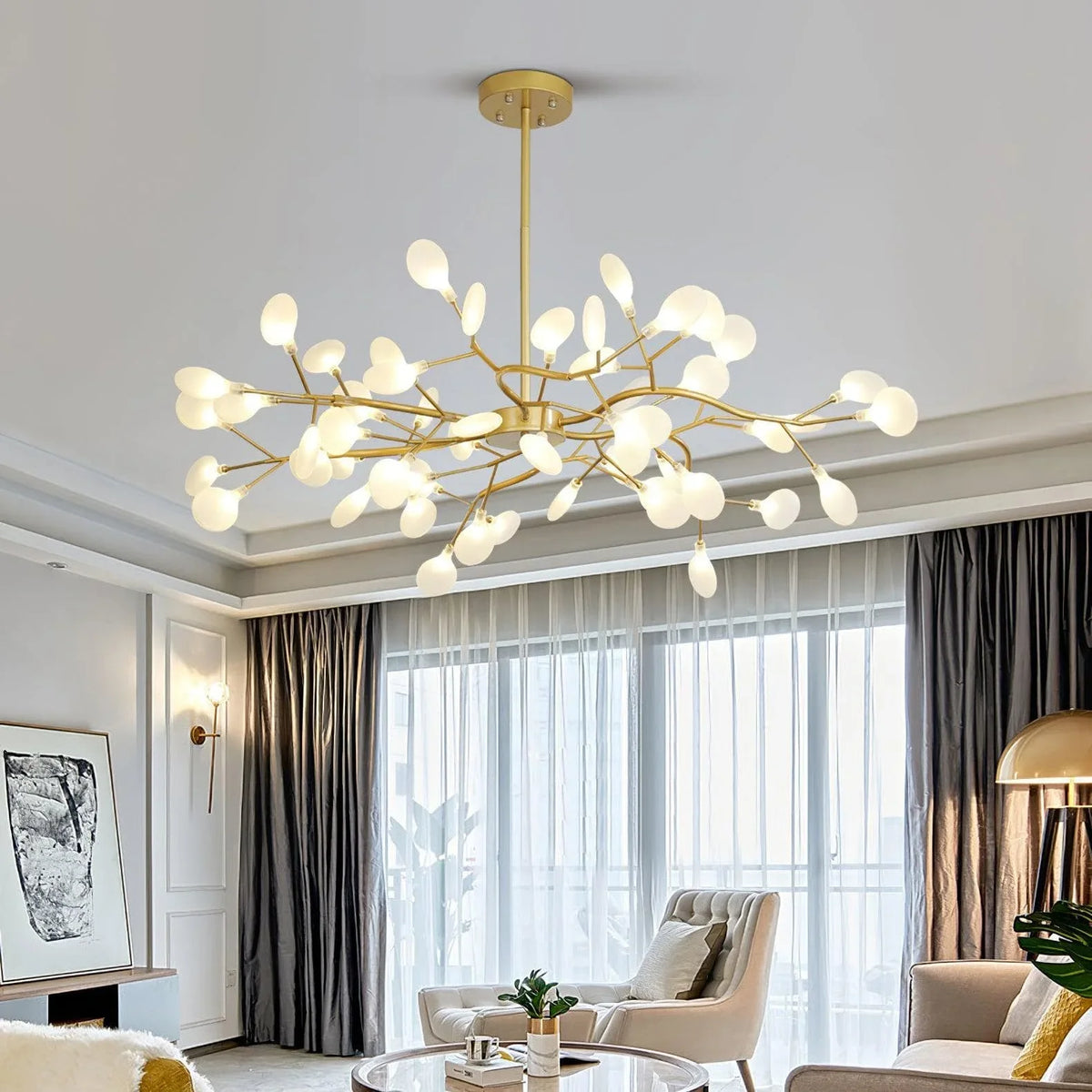 Metavaya Chandelier LED Firefly Sputnik Chandelier