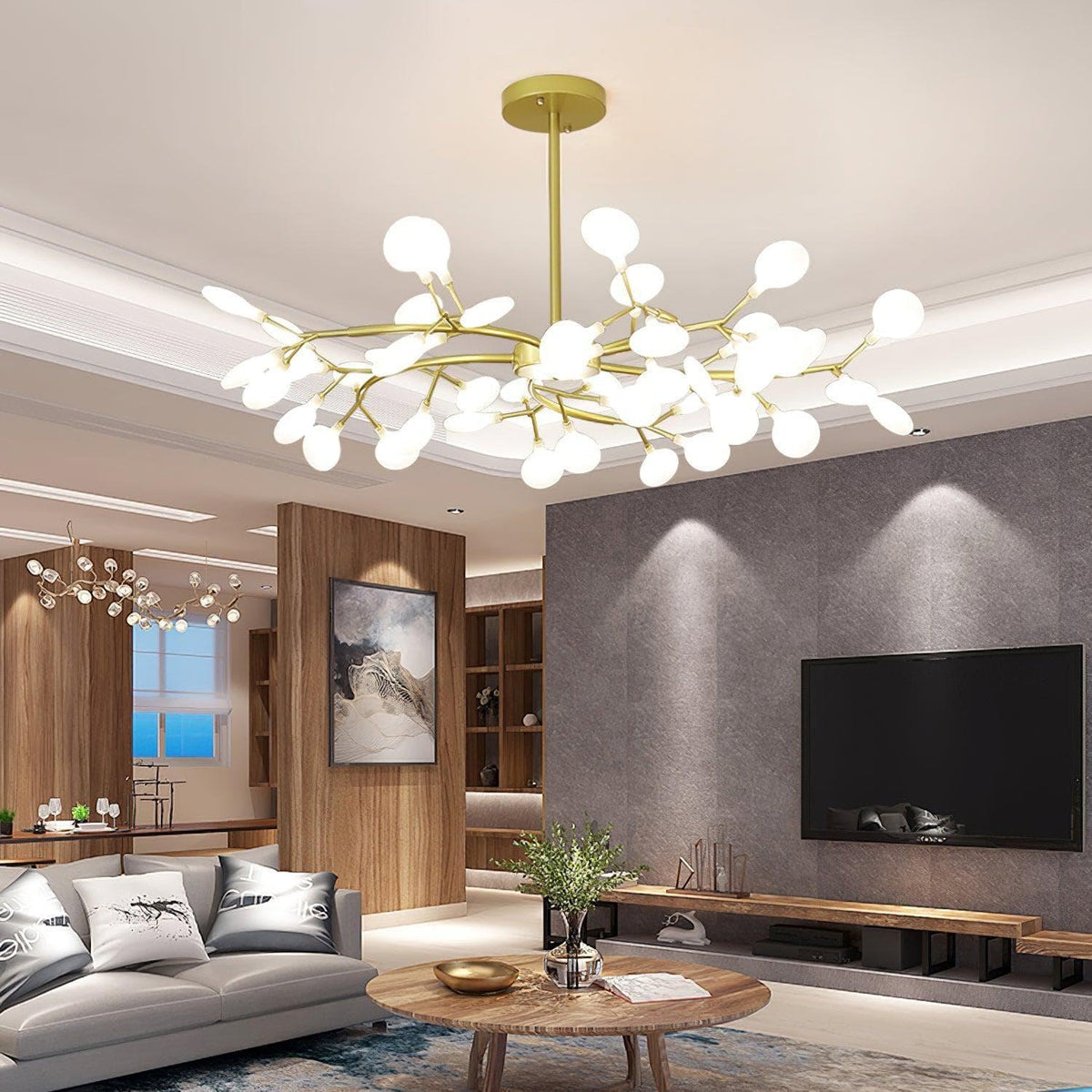 Metavaya Chandelier LED Firefly Sputnik Chandelier