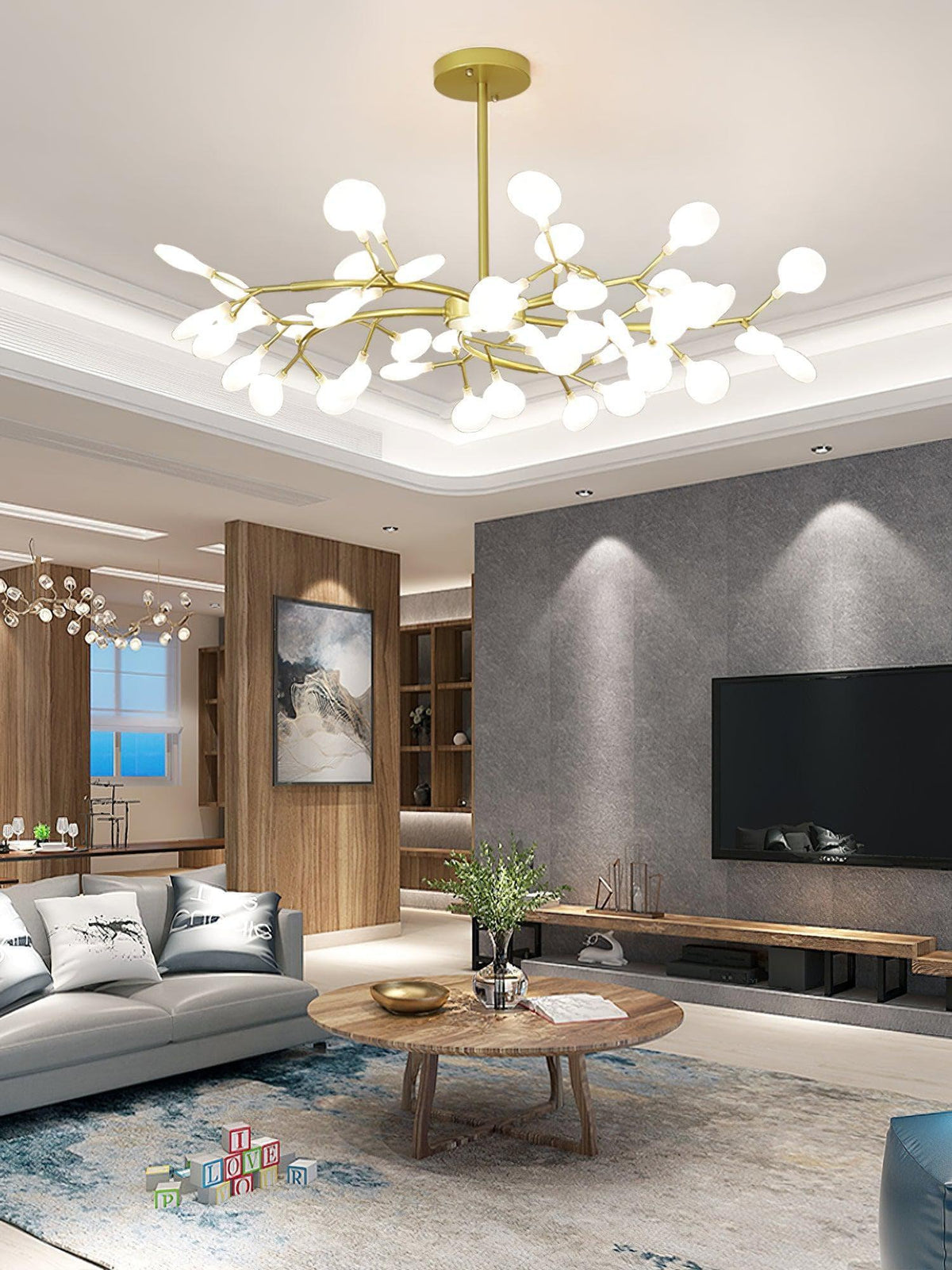 Metavaya Chandelier LED Firefly Sputnik Chandelier