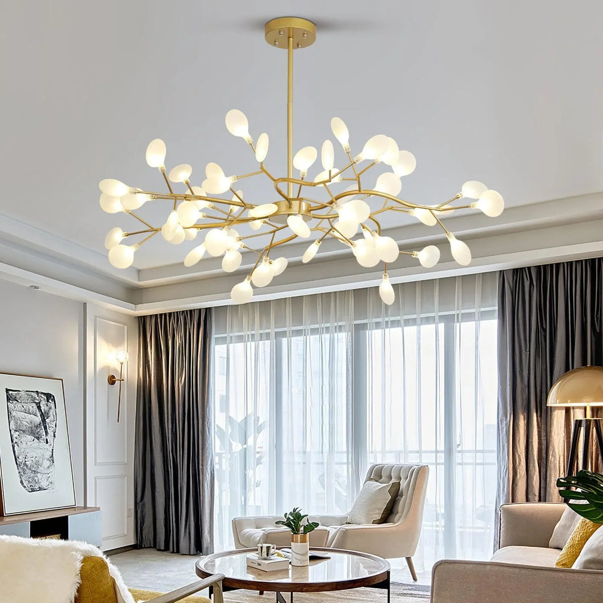 Metavaya Chandelier LED Firefly Sputnik Chandelier