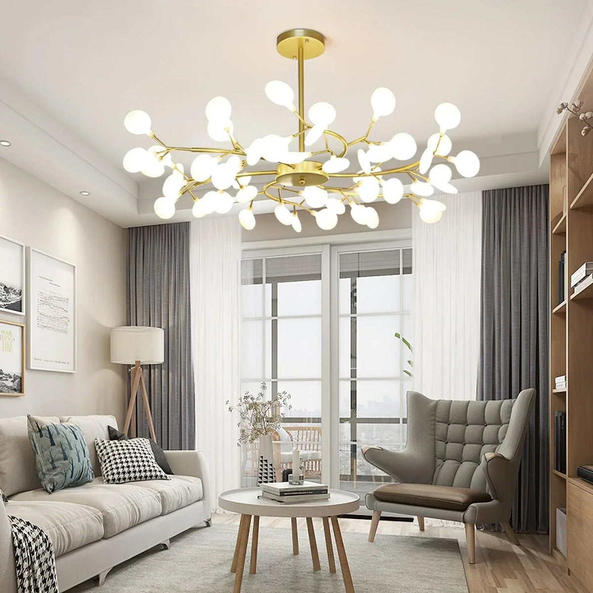 Metavaya Chandelier LED Firefly Sputnik Chandelier