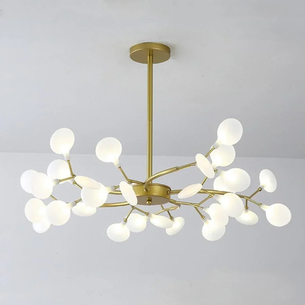 Metavaya Chandelier 30 heads Dia 70 cm x H 35 cm / ∅ 27.6″ x H 13.8″ / Gold LED Firefly Sputnik Chandelier 662668828541 M2023121602-2