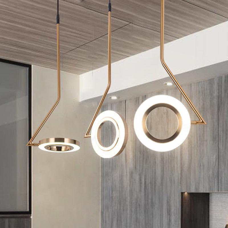 Metavaya Pendant light Dia 16cm x H 150cm / ∅ 6.3″ x H 59″ / Gold / Warm White L Shaped Pendant Light 662668841748 M2023122103-1 L Shaped Pendant Light | Special Sale