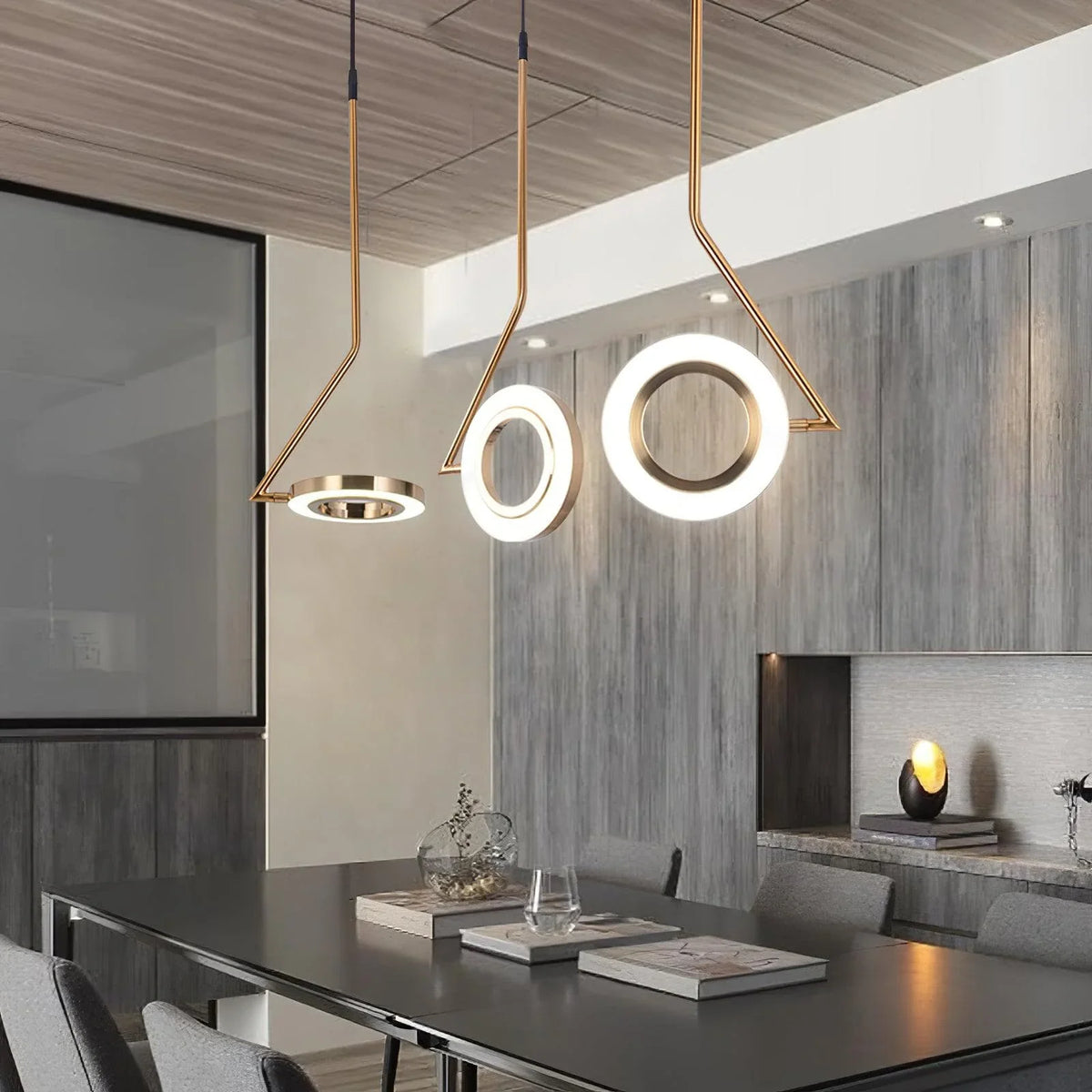 Metavaya Pendant light Dia 16cm x H 150cm / ∅ 6.3″ x H 59″ / Gold / Warm White L Shaped Pendant Light 662668841748 M2023122103-1 L Shaped Pendant Light | Special Sale