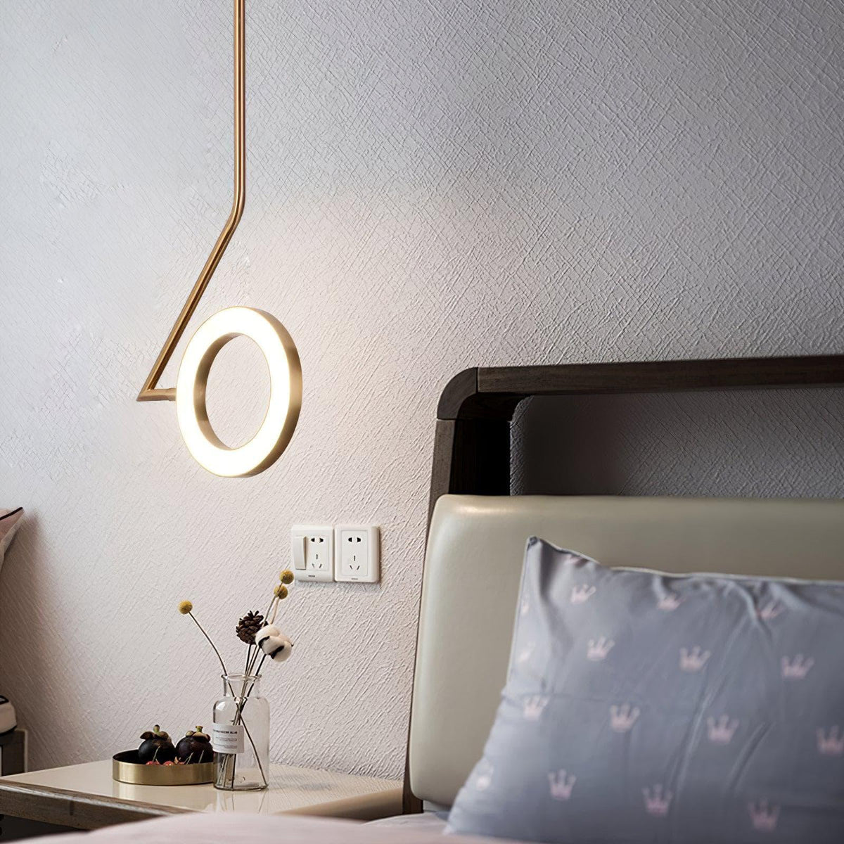 Metavaya Pendant light Dia 16cm x H 150cm / ∅ 6.3″ x H 59″ / Gold / Warm White L Shaped Pendant Light 662668841748 M2023122103-1 L Shaped Pendant Light | Special Sale