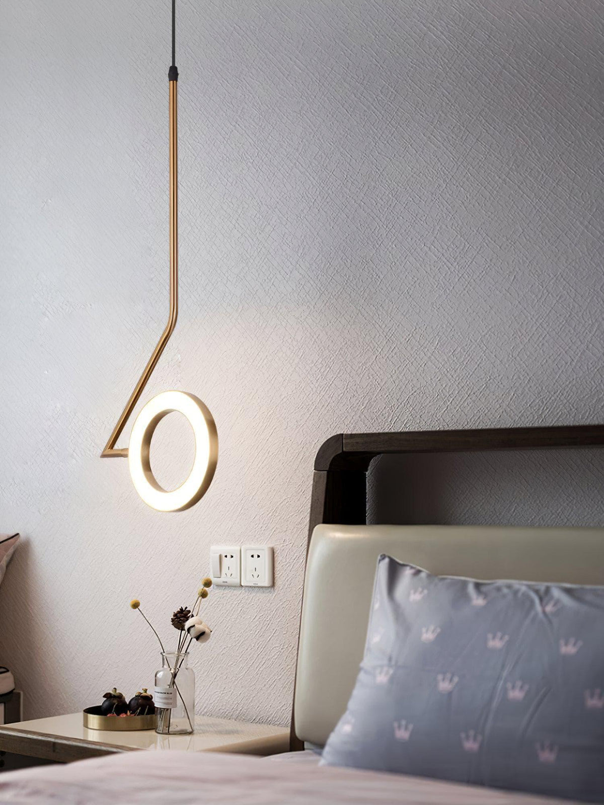 Metavaya Pendant light Dia 16cm x H 150cm / ∅ 6.3″ x H 59″ / Gold / Warm White L Shaped Pendant Light 662668841748 M2023122103-1 L Shaped Pendant Light | Special Sale