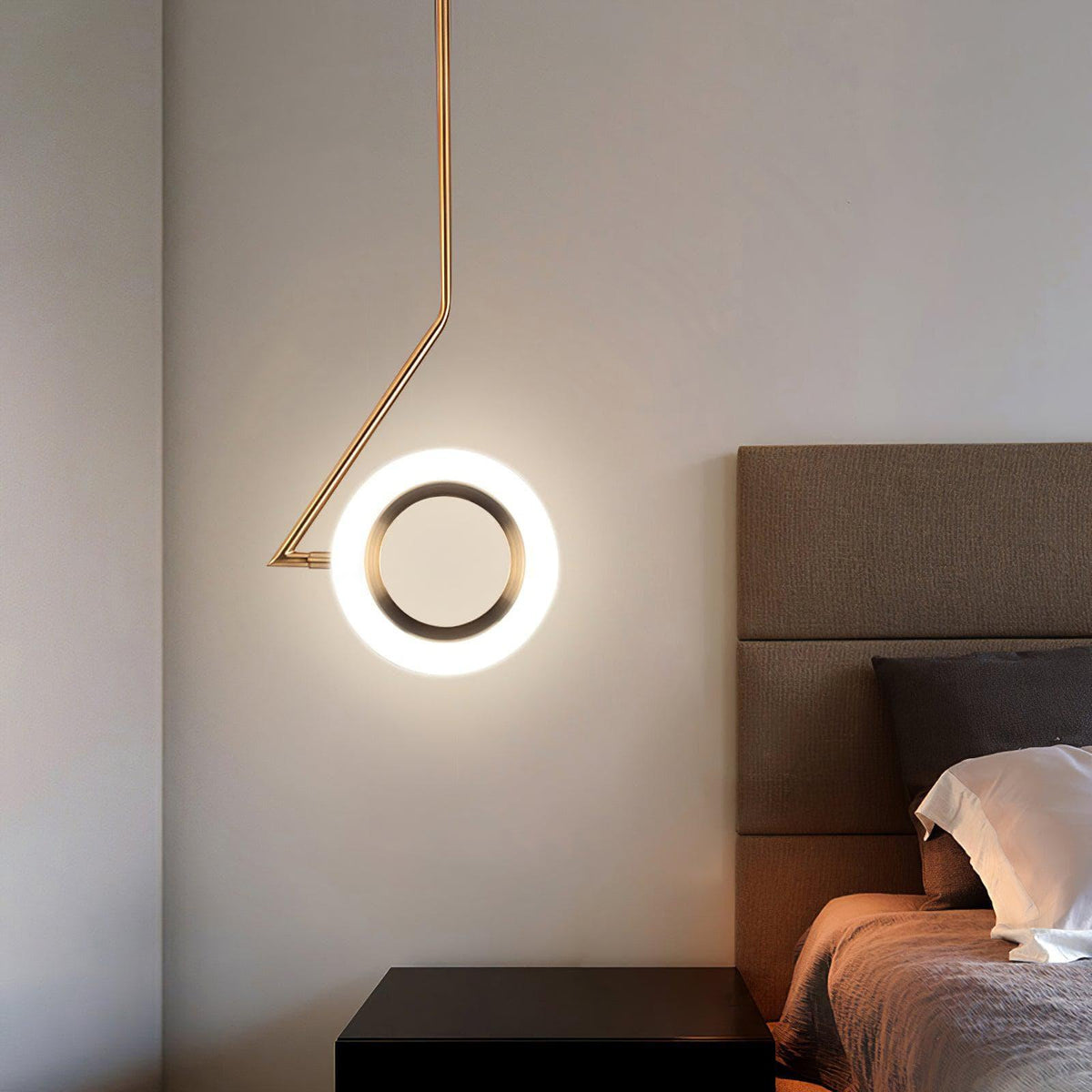 Metavaya Pendant light Dia 16cm x H 150cm / ∅ 6.3″ x H 59″ / Gold / Warm White L Shaped Pendant Light 662668841748 M2023122103-1 L Shaped Pendant Light | Special Sale