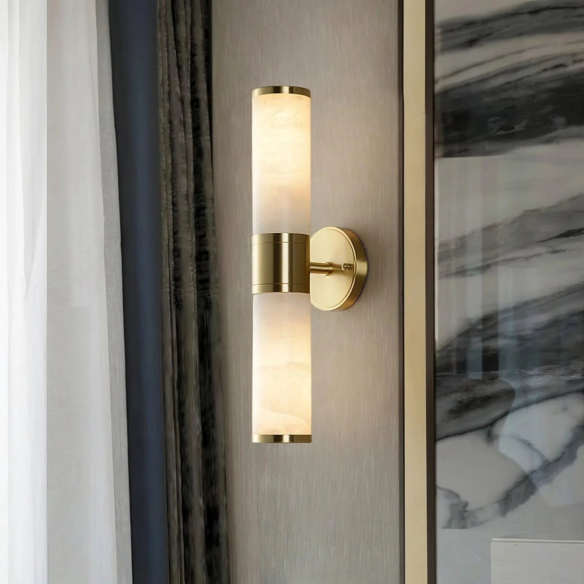 Metavaya Wall lamp Lampatron Marble Wall Lamp Alabaster Lampatron Marble Wall Lamp