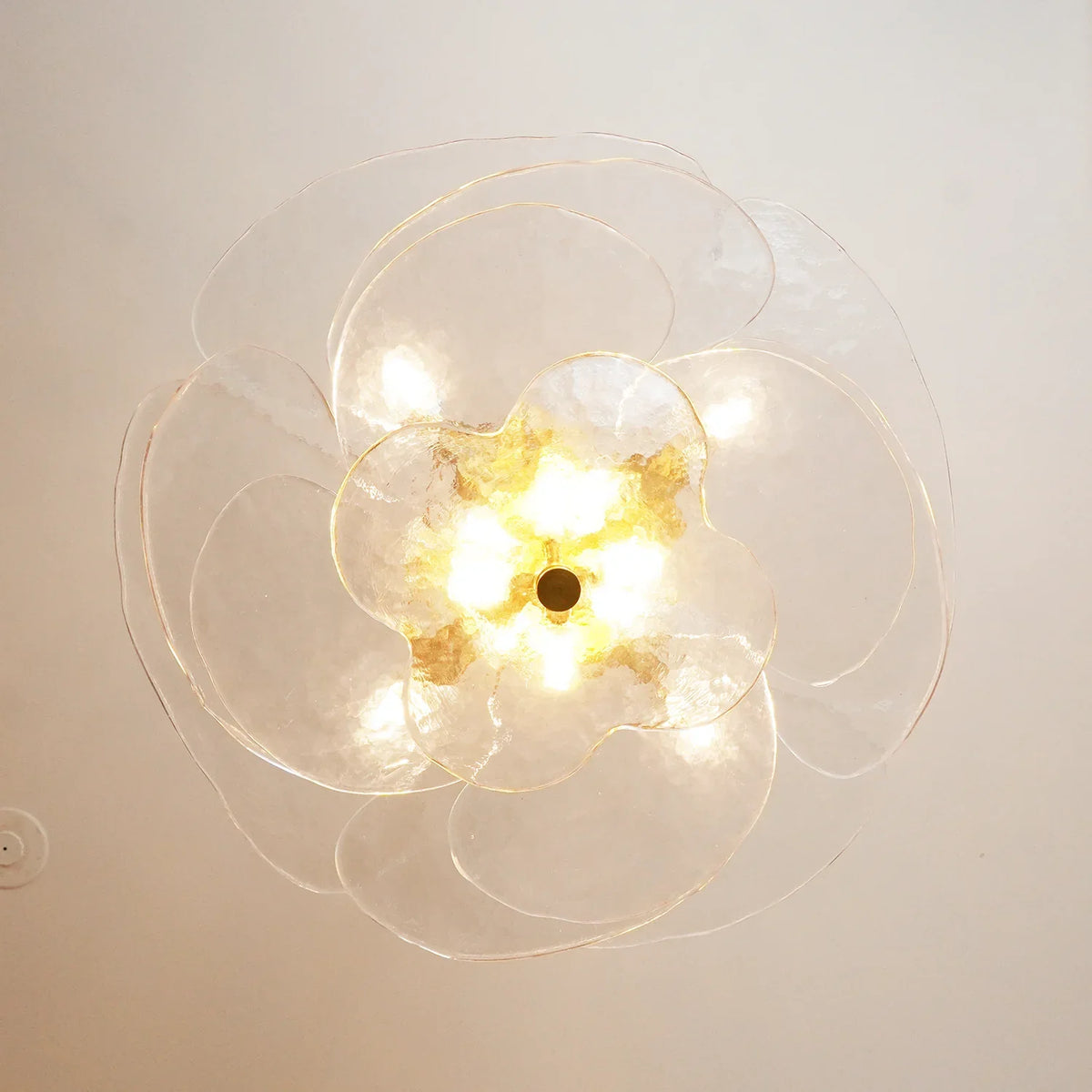 Leaf Lilypad Glass Chandelier - view 11 | Metavaya