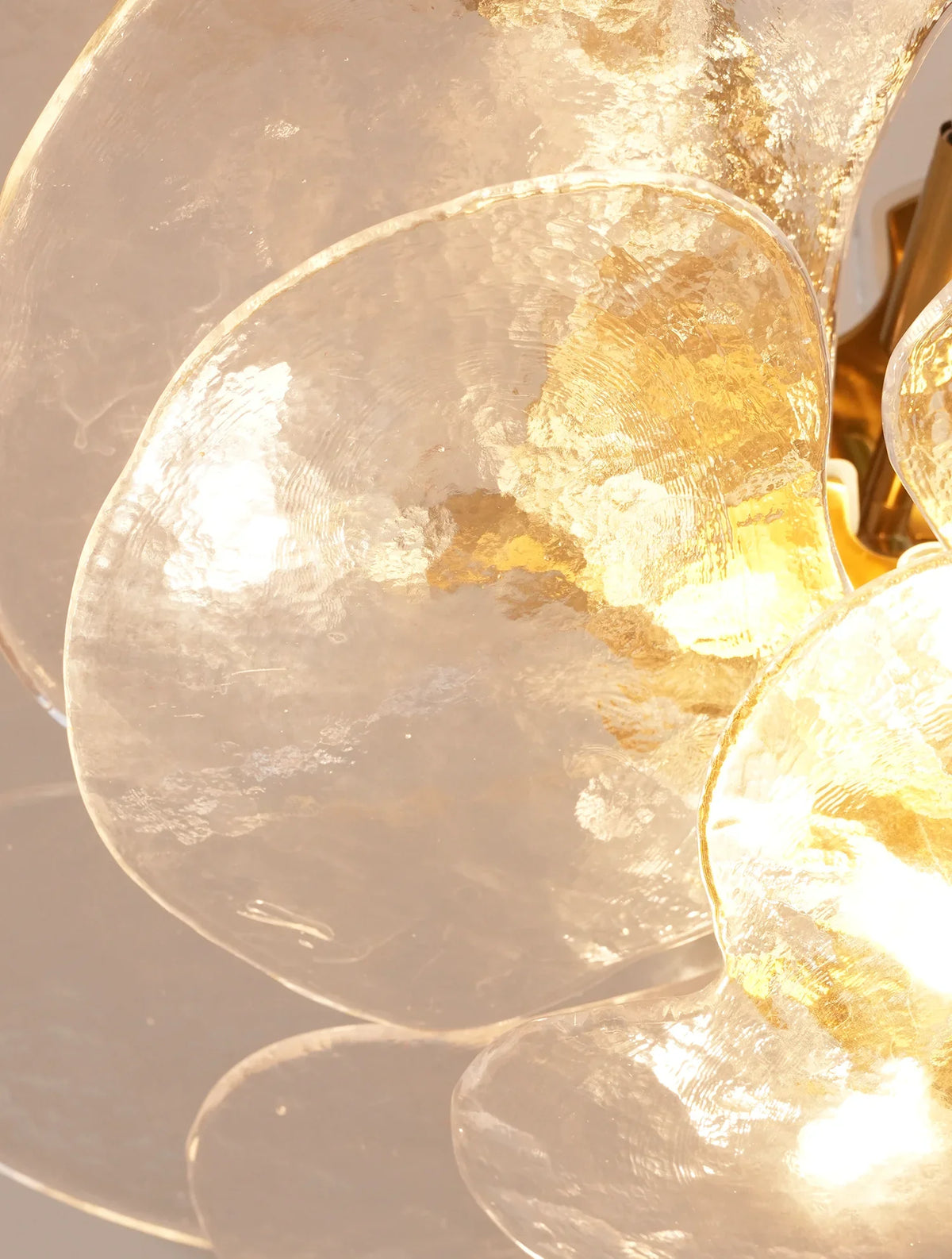 Leaf Lilypad Glass Chandelier - view 13 | Metavaya